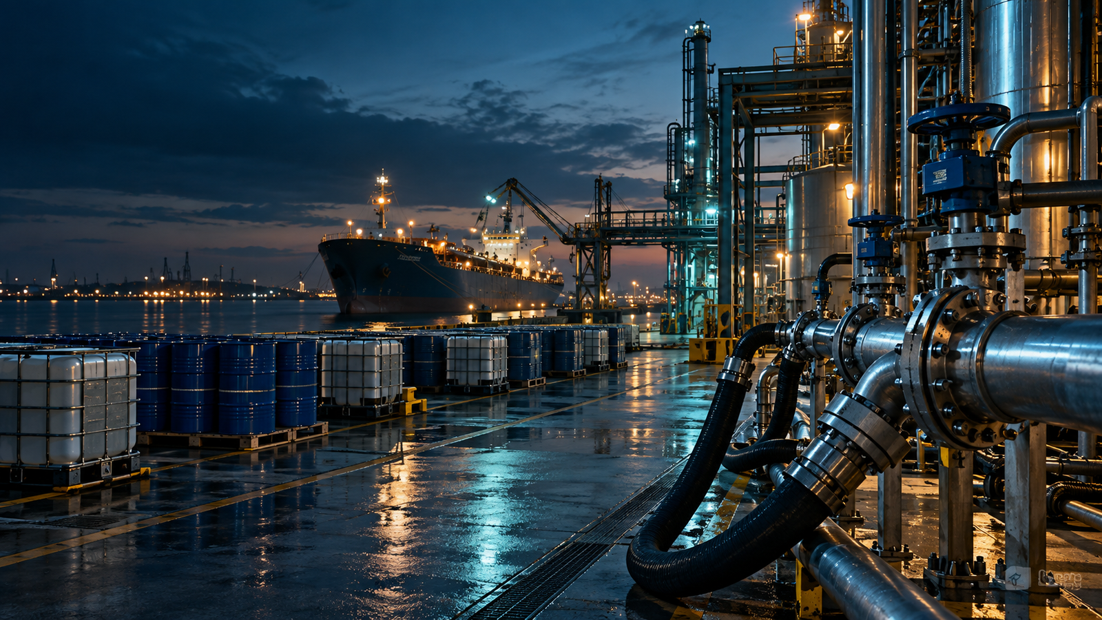 Petrochemical logistics terminal and supply operations