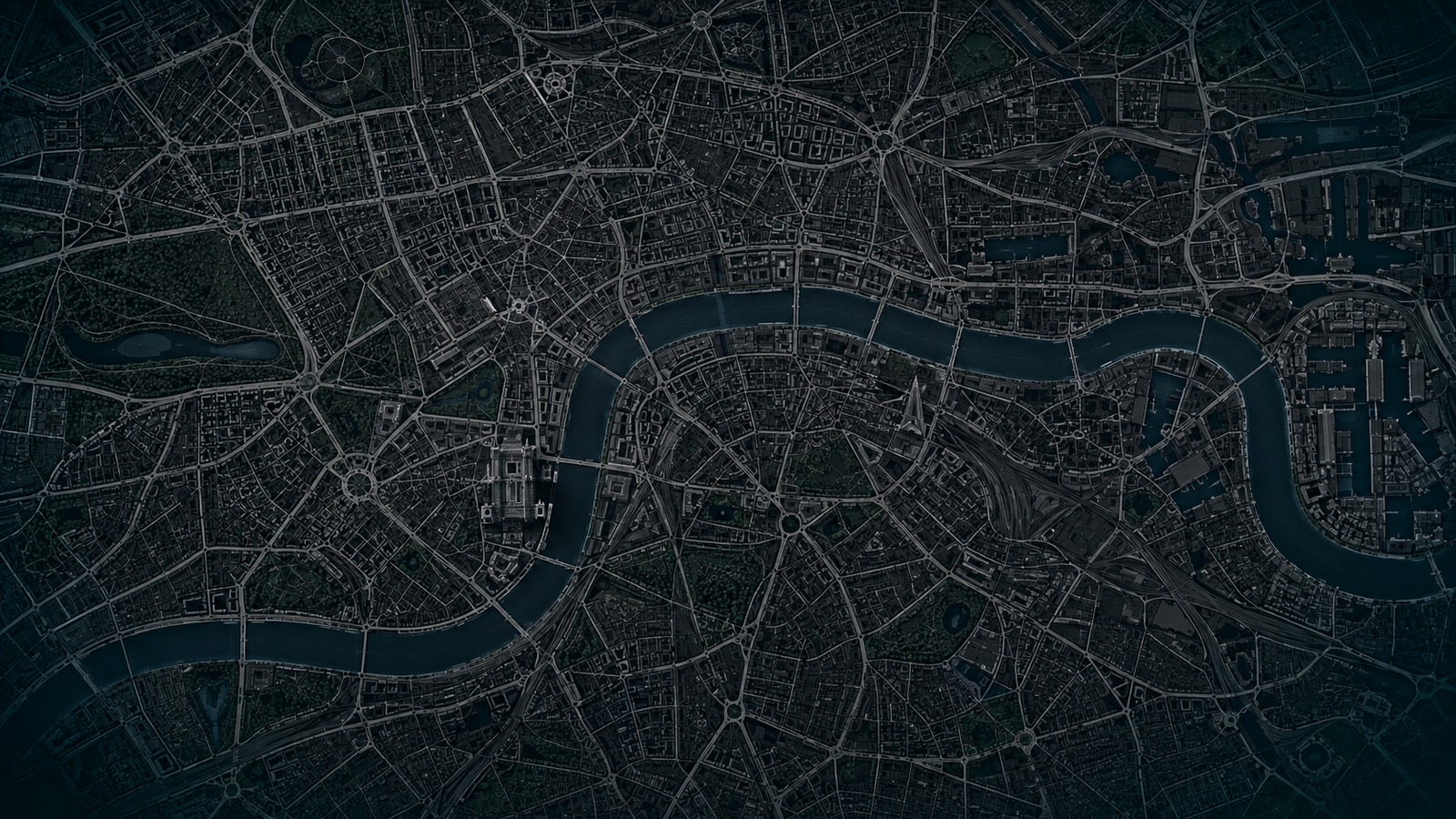 Dark map of central London showing the Nova Chemix office