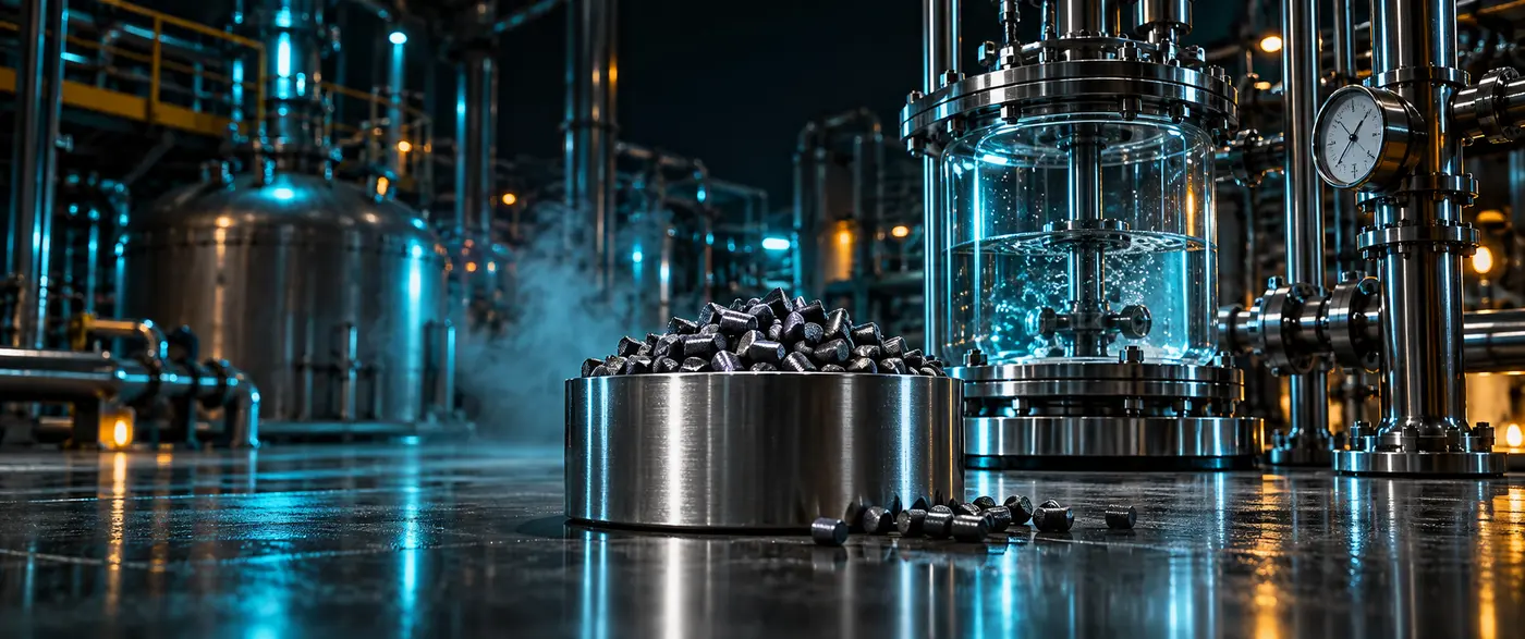 Industrial catalyst materials and chemical processing reactor
