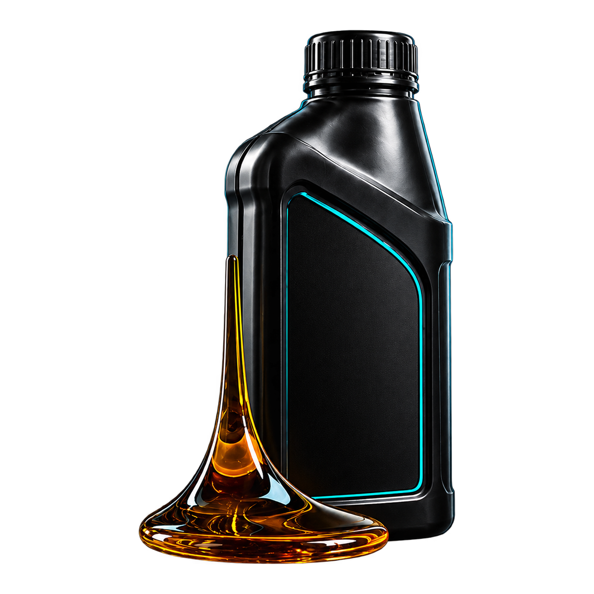 Industrial lubricant bottle and amber oil